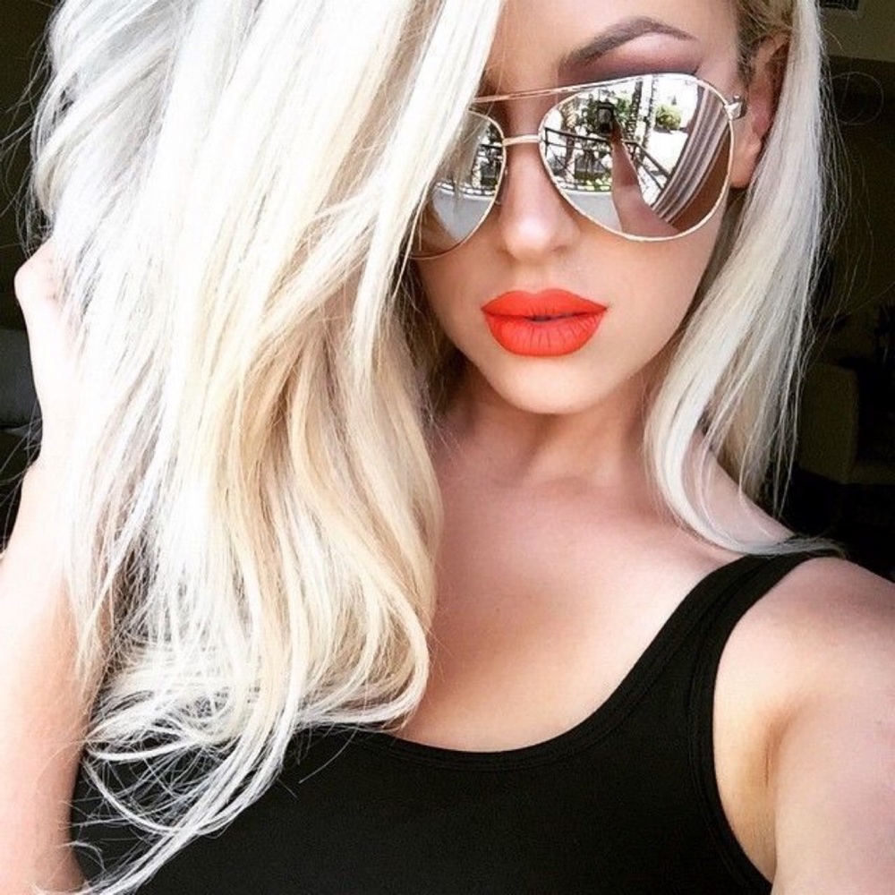 🆕 Oversized Silver Aviator Mirrored Sunglasses - Picture 1 of 5